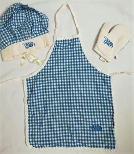Kids Costumes to Hire - Little Chef - BLUE (apron, hat, mitten)